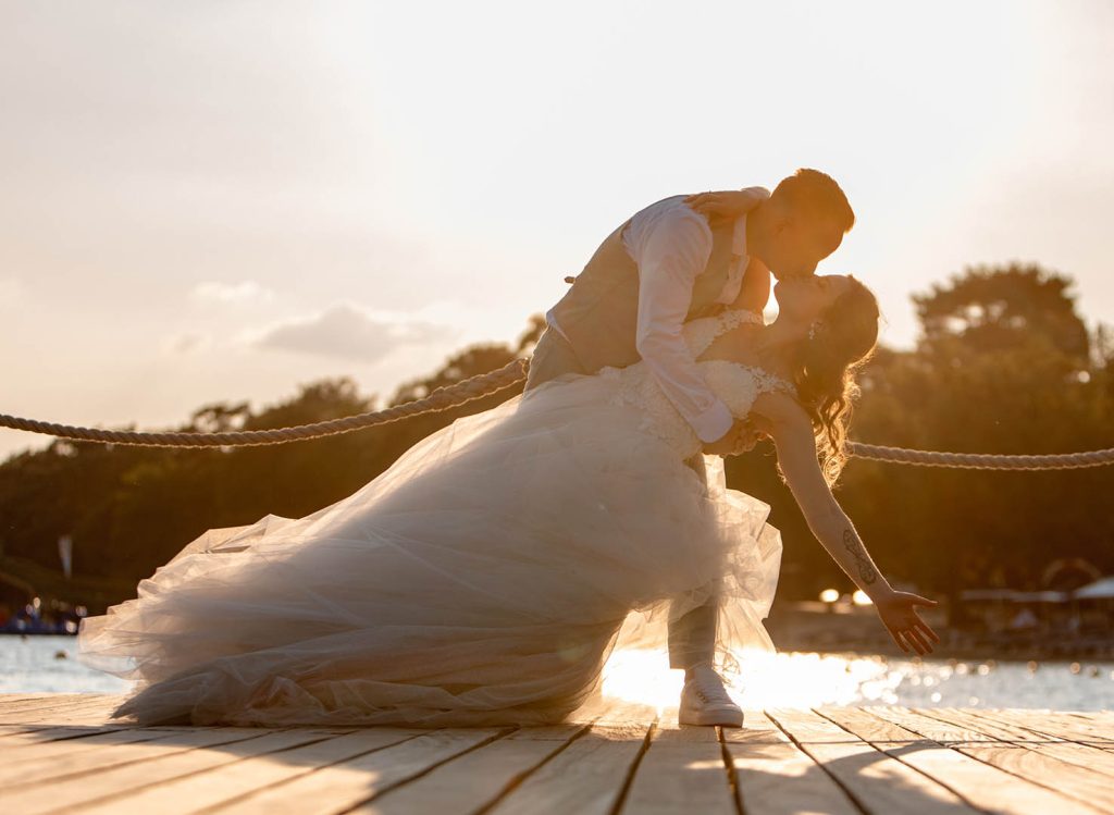 golden hour fotografie tijdens bruiloft, trouwfotografie IJM Vught